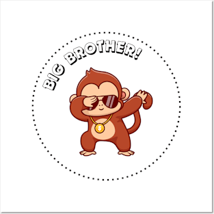 Big Brother Monkey Dabbing Posters and Art